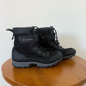 Columbia Youth Hyper-Boreal Omni Heat Waterproof Black Winter Boots, Size 5